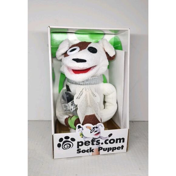 Pets.Com Sock Puppet Interview Dog Collectible Vintage New in Box Plush Rare - Picture 1 of 14